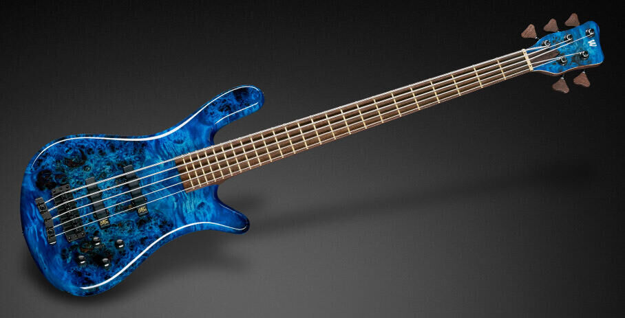 Warwick Custom Shop Streamer LX, 5-String Bleached Ocean Blue Burst High  Polish - 18-3849