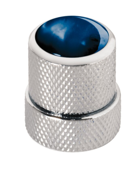 Framus & Warwick - Stacked Potentiometer Dome Knobs, Blue Perloid Cap