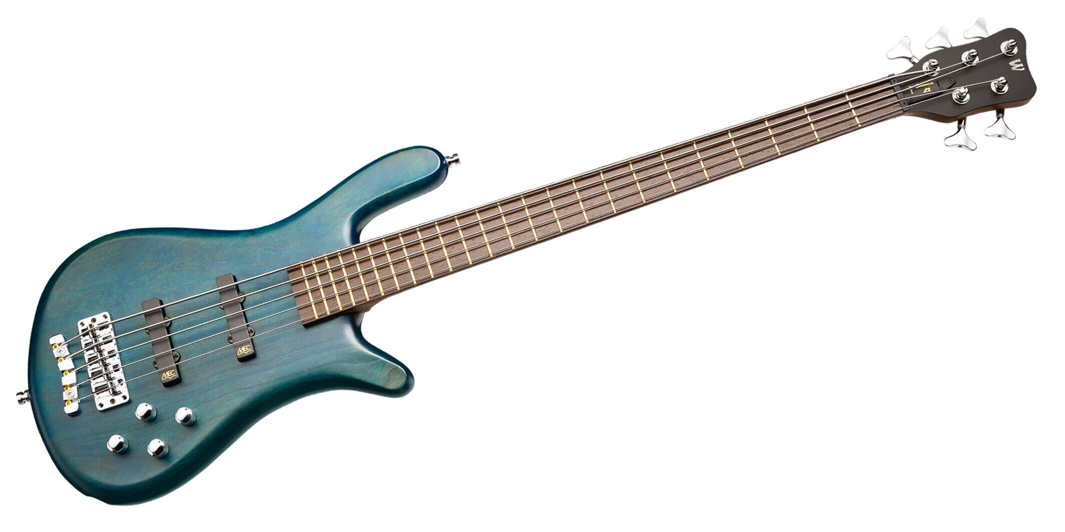 Warwick Teambuilt Pro Series Streamer LX, 5-String - Ocean Blue Transparent  Satin