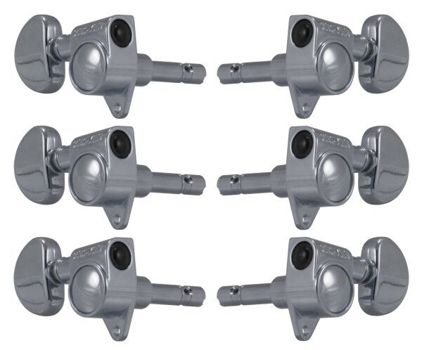 Grover 106 Series - Original Locking Rotomatics with Round Button - Guitar Machine Heads, 3 + 3