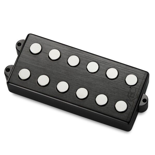 MEC Passive MM-Style Bass Pickups, Metal Cover, 6-String - Neck