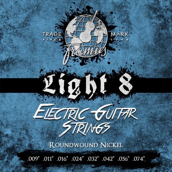 Framus Blue Label Electric Guitar String Sets, Nickel-Plated Steel - 8-String