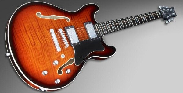 Framus Masterbuilt Mayfield Custom, Flamed Maple - Almond Sunburst Transparent High Polish