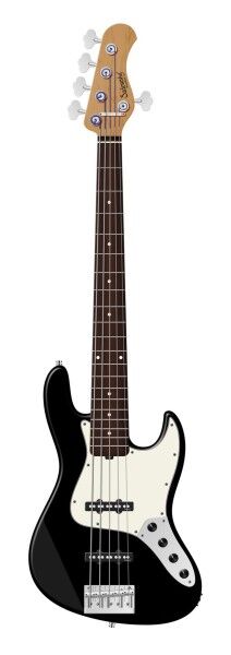 Sadowsky MasterBuilt 20-Fret Ultra Vintage J/J Bass, Red Alder Body, Morado Fingerboard, 5-String - Solid Black Satin