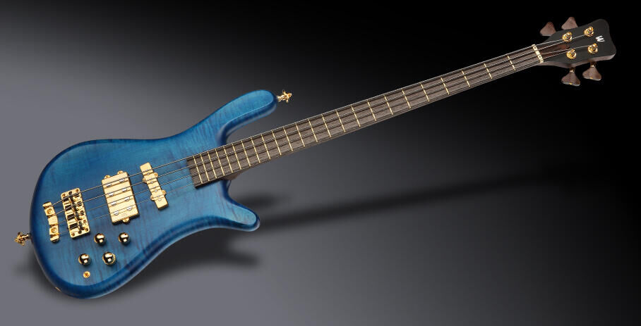 Warwick Masterbuilt Streamer Jazzman, 4-String - Ocean Blue Transparent  Satin