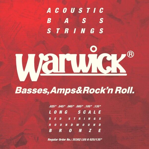 Warwick Red Strings Acoustic Bass String Sets, Bronze