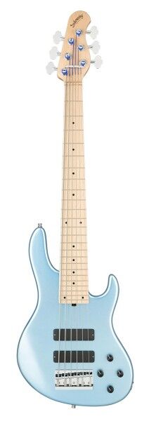 Sadowsky MetroLine 24-Fret Modern Bass, Swamp Ash Body, Maple Fingerboard, 6-String - Solid Ice Blue Metallic Satin