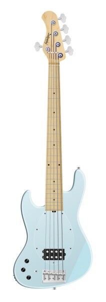 Sadowsky MetroLine 21-Fret Vintage M Bass, Swamp Ash Body, Maple Fingerboard, 5-String, Lefthand - Solid Ice Blue Metallic Satin