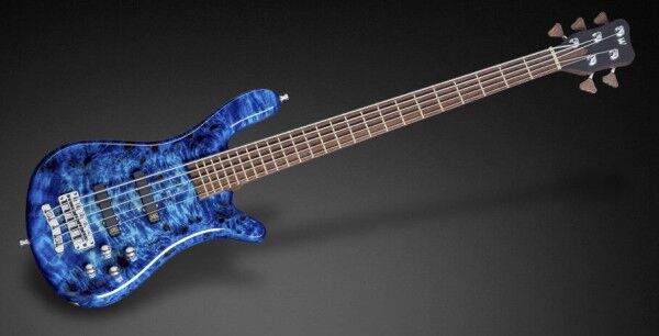 Warwick Custom Shop Streamer LX, 5-String - Bleached Ocean Blue Burst High Polish - 16-3148