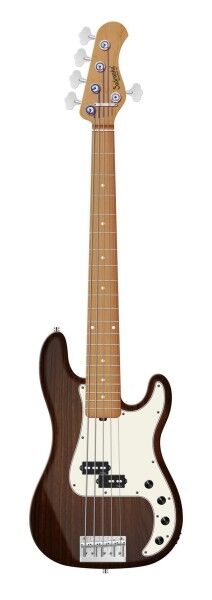 Sadowsky MasterBuilt 20-Fret Ultra Vintage P Bass, Swamp Ash Body, Roasted Maple Fingerboard, 5-String - Antique Tobacco Transparent Satin