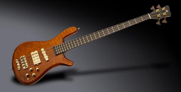 Warwick Masterbuilt Streamer Jazzman, 4-String - Amber Transparent Satin