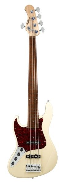 Sadowsky MetroLine 21-Fret Vintage J/J Bass, Red Alder Body, Morado Fingerboard, 5-String, Lefthand - Solid Olympic White High Polish