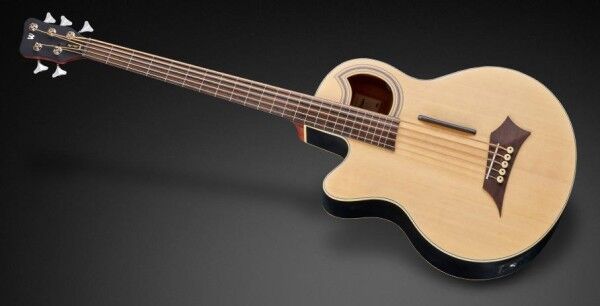 Warwick RockBass Alien Standard, Lefthand, 5-String, Fretless with Lines - Natural Transparent Satin