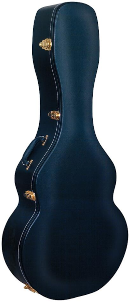 RockCase - Deluxe Line - Jumbo / 12-String Jumbo / Framus AZ-10 / Jazz Guitar Hardshell Case, curved, arched Lid - Black Tolex
