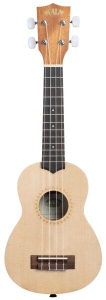 KALA KA-15S-S - Satin Mahogany Spruce Top Soprano Ukulele, with Bag (UB-S)