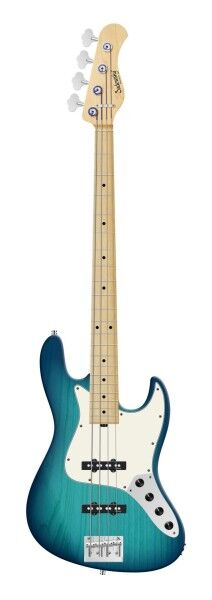 Sadowsky MetroLine 22-Fret Will Lee Artist Line Bass, Swamp Ash Body, Maple Fingerboard, 4-String - Bora Blue Burst Transparent Satin