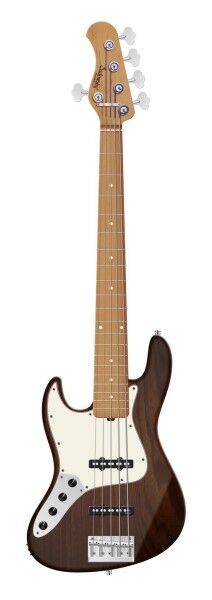 Sadowsky MasterBuilt 20-Fret Ultra Vintage J/J Bass, Swamp Ash Body, Roasted Maple Fingerboard, 5-String, Lefthand - Antique Tobacco Transparent Satin