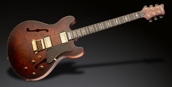 Framus Custom Shop Mayfield Custom - Amber Tigereye Transparent High Polish - 19-4018