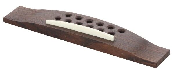 Grover B 3378 - Pin Style Guitar Bridge with Plastic Saddle, 12-String - Rosewood