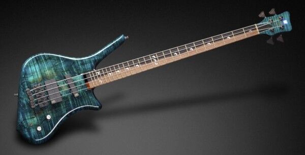 Warwick Custom Shop Dolphin Pro I, 4-String - Bleached Lagoon Blue Transparent High Polish - 15-2913