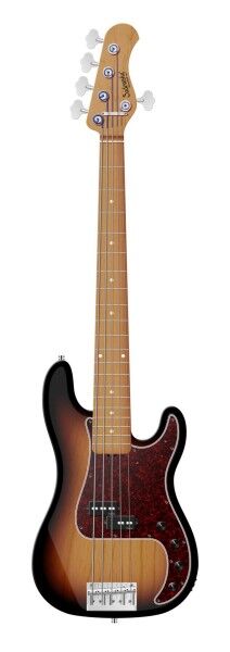 Sadowsky MasterBuilt 20-Fret Ultra Vintage P Bass, Swamp Ash Body, Roasted Maple Fingerboard, 5-String - '59 Burst Transparent Satin