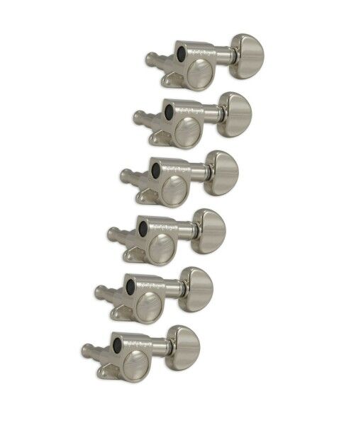 Grover 205 Series - Mini Rotomatics with Round Button - Guitar Machine Heads, 6-in-Line