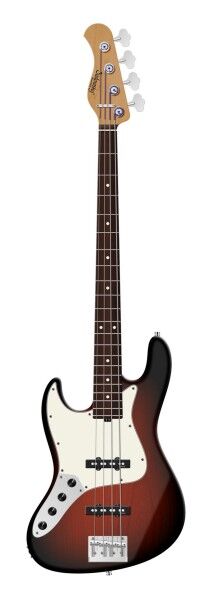 Sadowsky MasterBuilt 21-Fret Vintage J/J Bass, Red Alder Body, Morado Fingerboard, 4-String, Lefthand - Almond Sunburst Transparent Satin