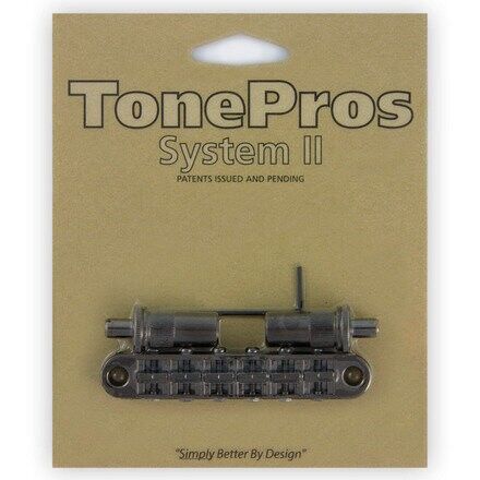 TonePros T3BT - Metric Tune-O-Matic Bridge (Large Posts / Notched Saddles)