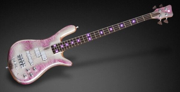 Warwick Custom Shop Streamer Stage I, 4-String - Bleached French Violet Faded Chrome - 16-3326