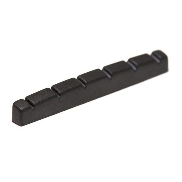 Black TUSQ XL LT-5042-10 - F- Style Electric Guitar Nut, Flat, Slotted, 1 5/8" long - Luthier's Pack, 10 pcs.