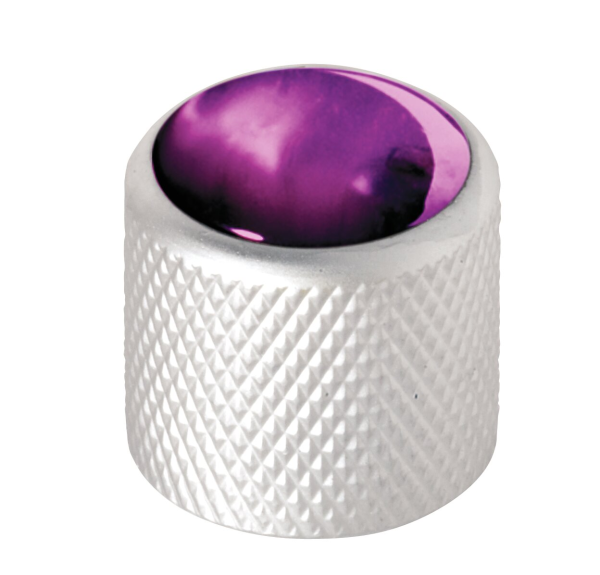 Framus & Warwick - Potentiometer Dome Knobs, Purple Perloid Cap