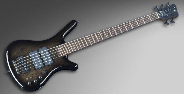 Warwick Custom Shop Corvette $$, 5-String - Black Blackburst Transparent High Polish - 13-2474