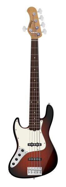 Sadowsky MasterBuilt 20-Fret Ultra Vintage J/J Bass, Red Alder Body, Morado Fingerboard, 5-String, Lefthand - Almond Sunburst Transparent Satin