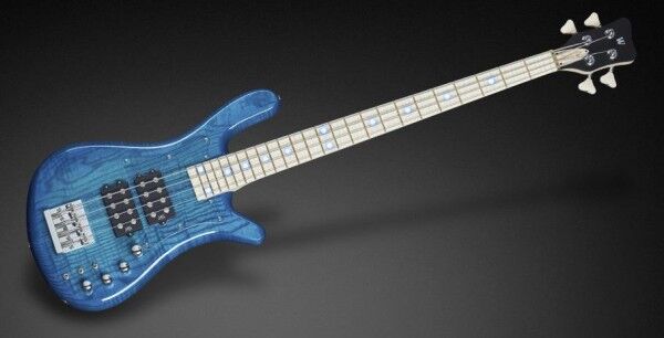 Warwick Custom Shop Streamer $$, 4-String - Lagoon Blue Burst High Polish - 16-3255