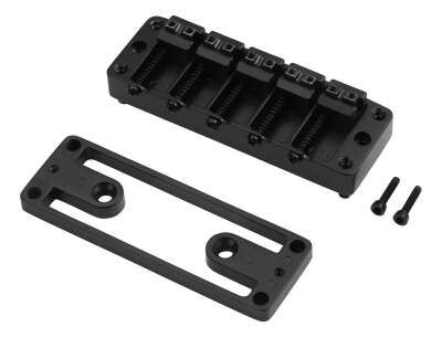 Warwick Parts Two-Piece 3D Bridge and Tailpiece for Electric Bass Black