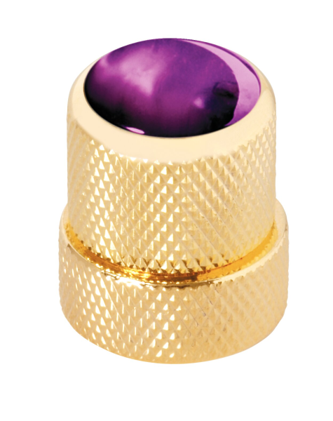 Framus & Warwick - Stacked Potentiometer Dome Knobs, Purple Perloid Cap