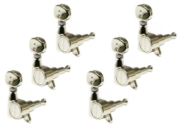 Graph Tech PRN-4731 - Ratio Electric Guitar Machine Heads with Classic Button, Offset Screw - 6-in-Line