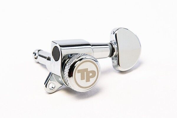 TonePros GKL60K Locking Tuner with 18:1 Gear Ratio and "Small Kidney" Style Button - Guitar Machine Heads, 6-In-Line