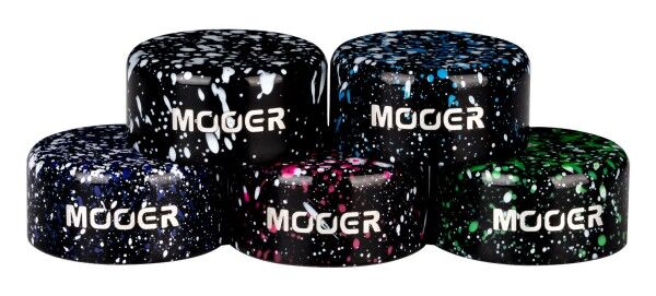 Mooer Rainbow Colorful Metal Footswitch Topper, 5 pcs