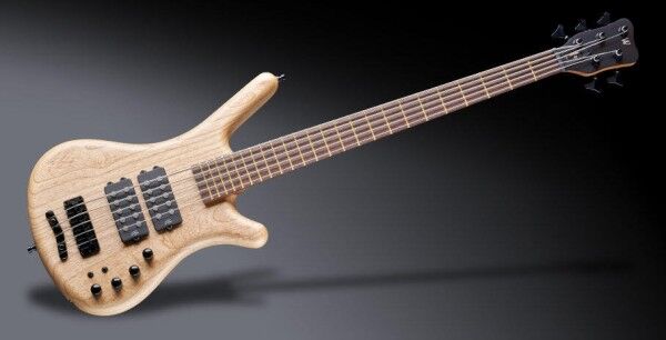 Warwick Teambuilt Pro Series Corvette $$, 5-String, Passive Pickups and Active Electronics - Natural Transparent Satin