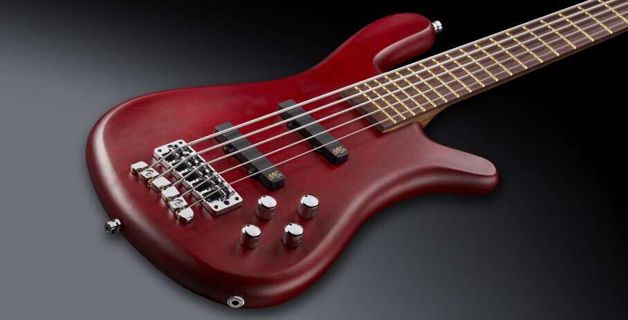 Warwick Teambuilt Pro Series Streamer LX, 5-String - Burgundy Red  Transparent Satin