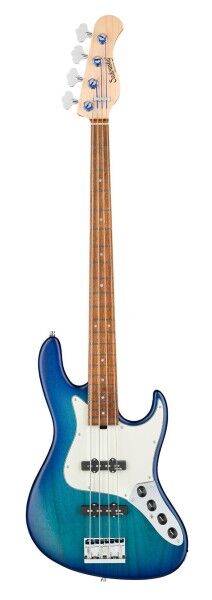 Sadowsky MetroLine 22-Fret Will Lee Artist Line Bass, Red Alder Body, Morado Fingerboard, 4-String - Bora Blue Burst Transparent Satin