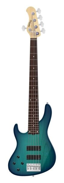 Sadowsky MetroLine 24-Fret Modern Bass, Red Alder Body, Morado Fingerboard, 5-String, Lefthand - Bora Blue Burst Transparent Satin