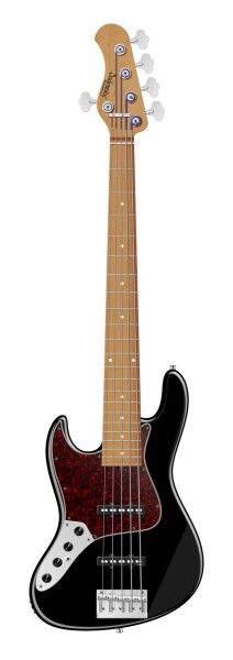 Sadowsky MasterBuilt 22-Fret Will Lee Artist Line, Swamp Ash Body, Roasted Maple Fingerboard, 5-String, Lefthand - Solid Black High Polish
