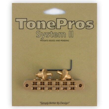 TonePros T3BP - Standard Tune-O-Matic Bridge (Small Posts / Notched Saddles)