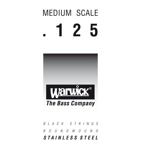 Warwick Black Label Bass Strings, Stainless Steel - Bass Single Strings - Medium Scale