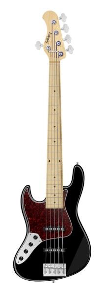 Sadowsky MetroLine 22-Fret Will Lee Artist Line Bass, Swamp Ash Body, Maple Fingerboard, 5-String, Lefthand - Solid Black High Polish