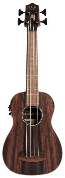 U-Bass Striped Ebony, Fretted, Metal Round Wound Strings, with Deluxe Bag