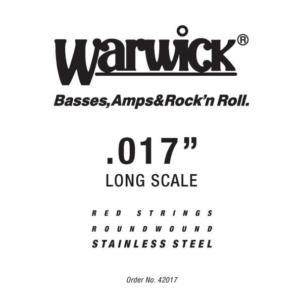 Warwick Red Strings Bass Strings, Stainless Steel - Bass Single Strings - Long Scale