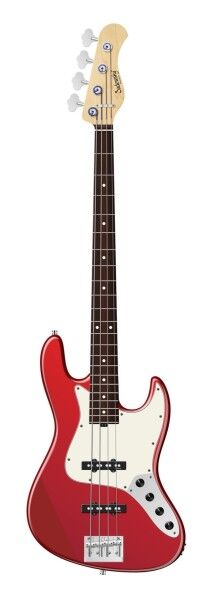 Sadowsky MetroLine 22-Fret Will Lee Artist Line Bass, Swamp Ash Body, Maple Fingerboard, 4-String - Solid Candy Apple Red Metallic High Polish